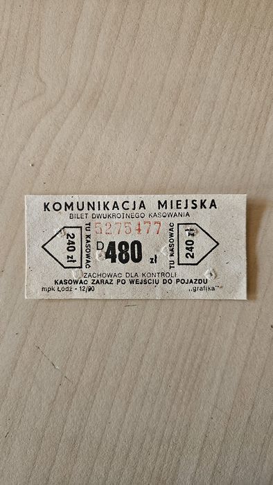 Bilet MPK ŁÓDŹ 480zł