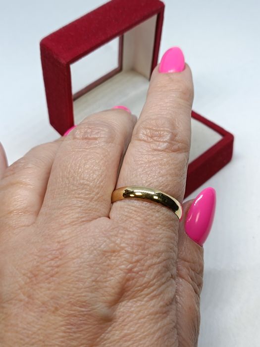 Złota obrączka nowa rozmiar 29, złoto próby 585