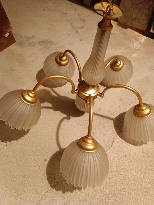 Candeeiro Teto Dourado