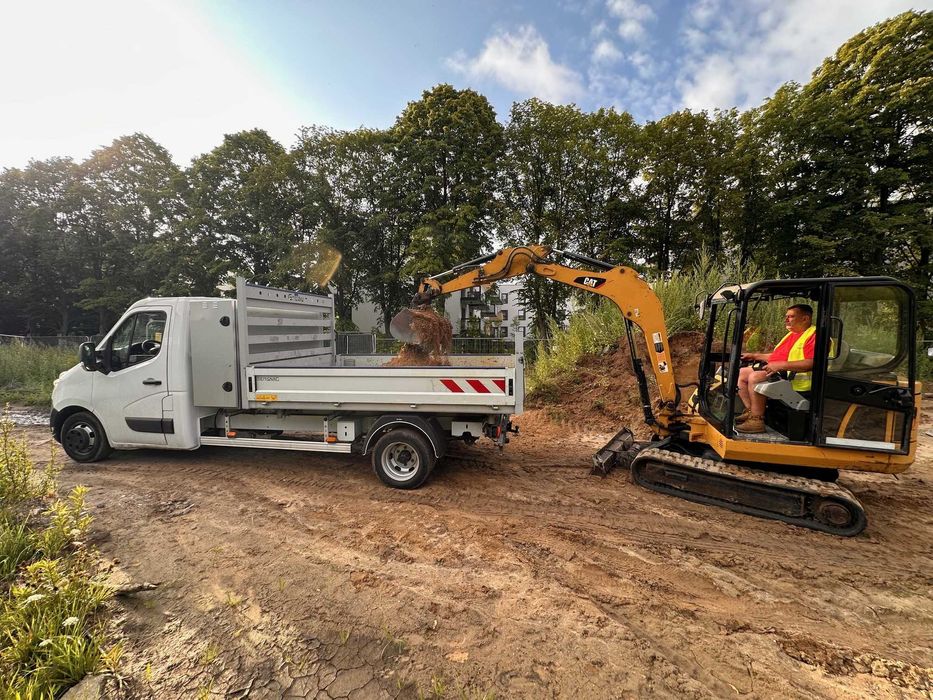 Usługi minikoparką, transport miniwywrotką, roboty ziemne, przyłącza