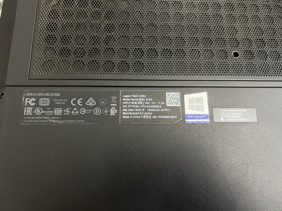 Потужний ноутбук Lenovo Legion Y540-15IRH i7 16GB SSD 512GB HDD 1TB