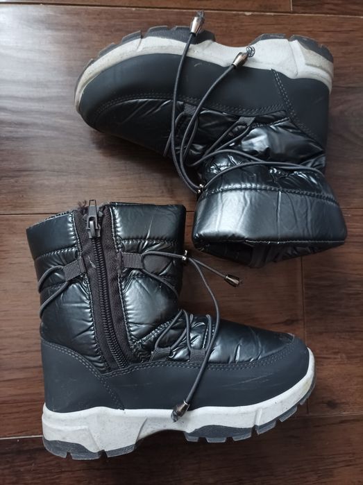 Srebrne buty dziewczęce śniegowce rozmiar 31 Sinsay