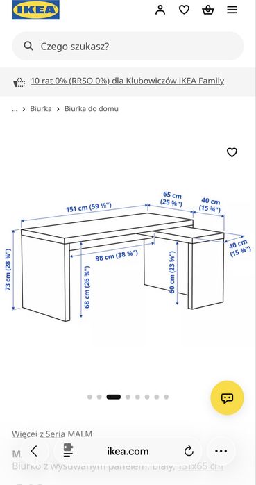 Biurko IKEA Malm