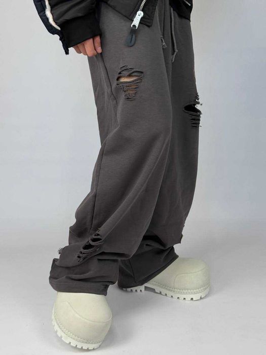 Штани Grailz спортивки sweatpants distressed opium сірі штаны серые