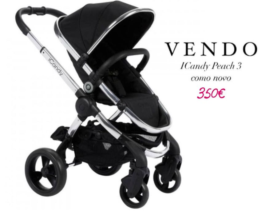 Trio iCandy Peach 3 – chassis + alcofa + cadeira + babycoque