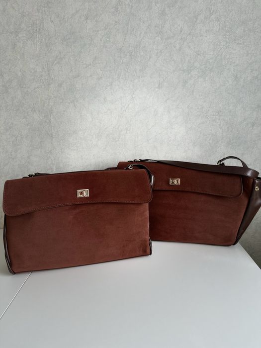 Коричневая сумка + удлененный ремешок