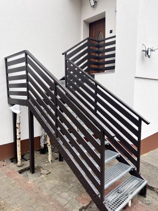 Schody metalowe ocynkowane stopnie wema