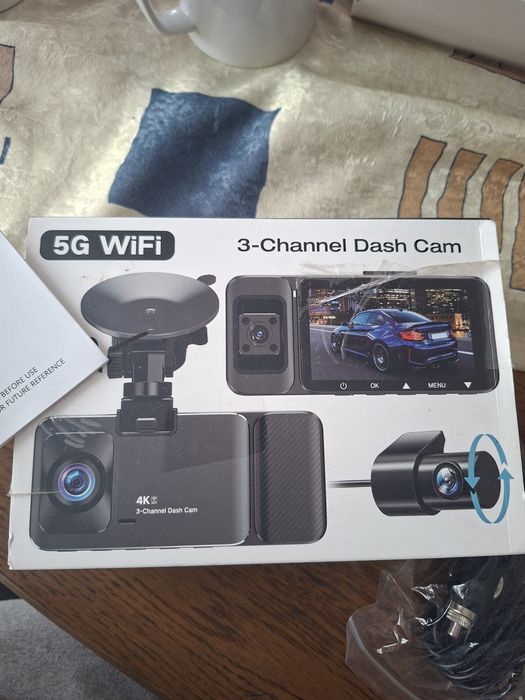 WIDEOREJESTRATOR kamera samochodowa  5G WIFI 4K przód tył środek