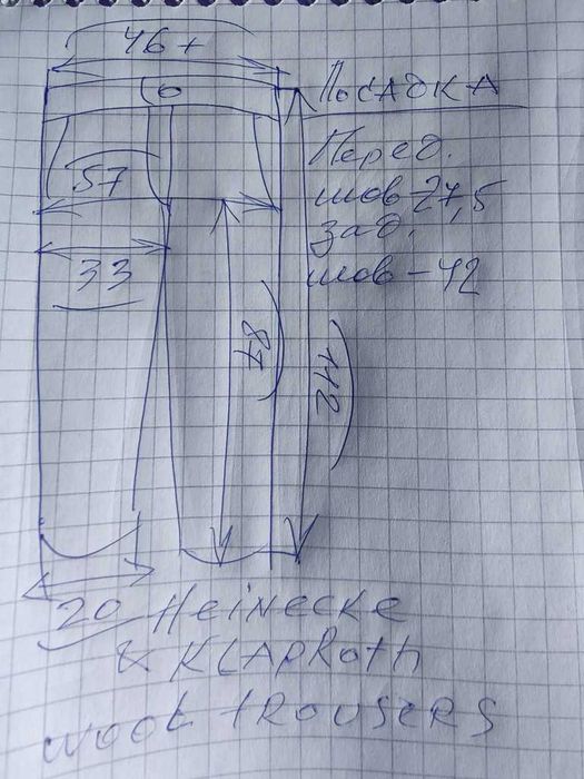 Джинсы брюки Heinecke & Klaproth wool trousers Germany w36 grey.