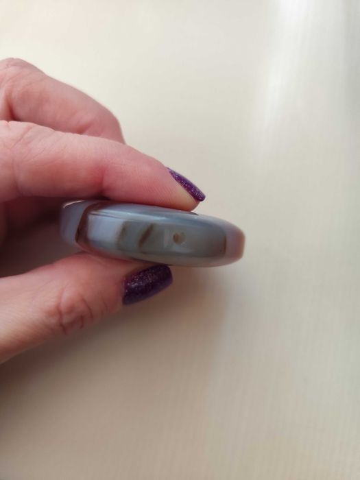 Kamień agat pasiasty z dziurkami do biżuterii 5 cm