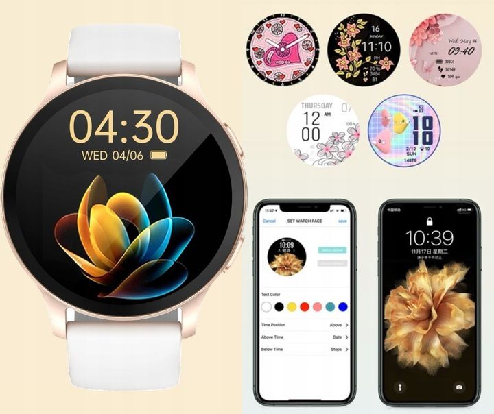 Smartwatch Elegancki Zegarek Damski Rozmowy Sport Aplikacja Polskie Me