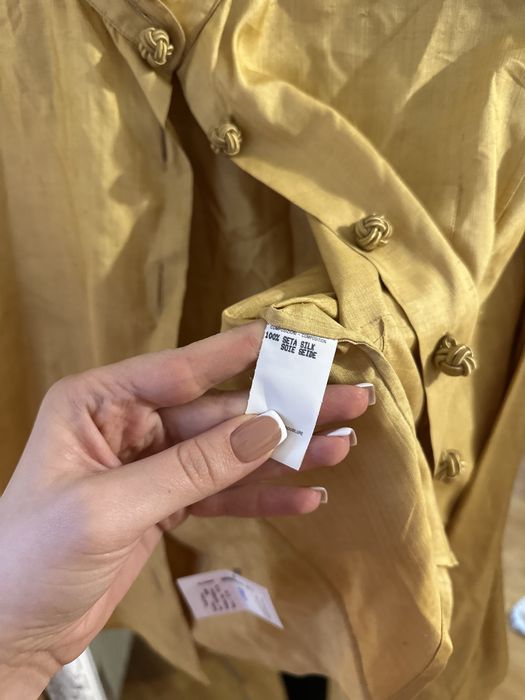 Вінтажа брендова блуза брендова в китайському шовкова romeo gigli