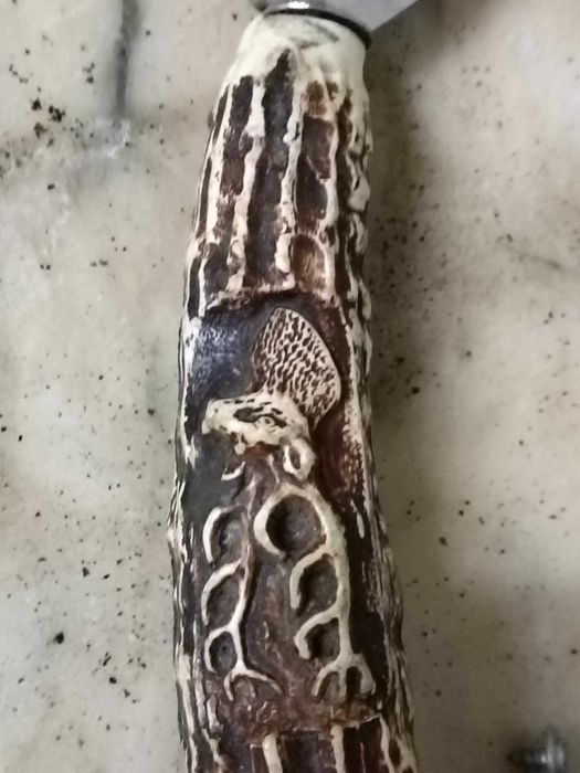 Saca rolhas de corno de veado antigo