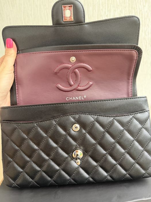 Шкіряна чорна сумка Chanel 26 см