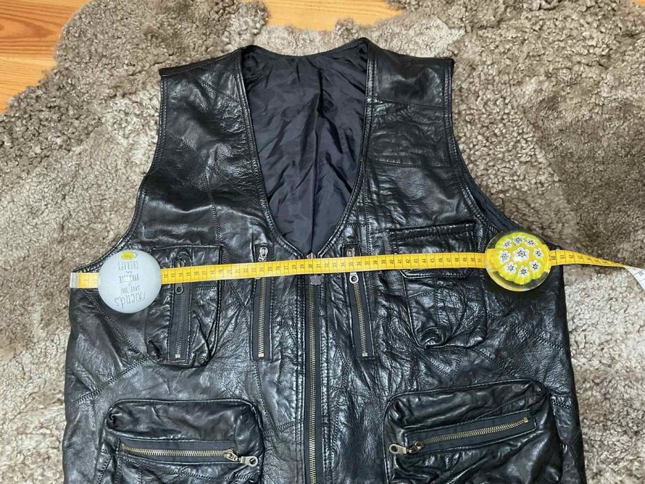 Шкіряра жилетка мото байкерстка