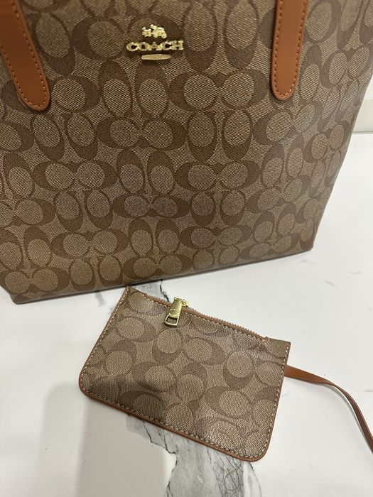 Torba shopper brazowa monogram coach