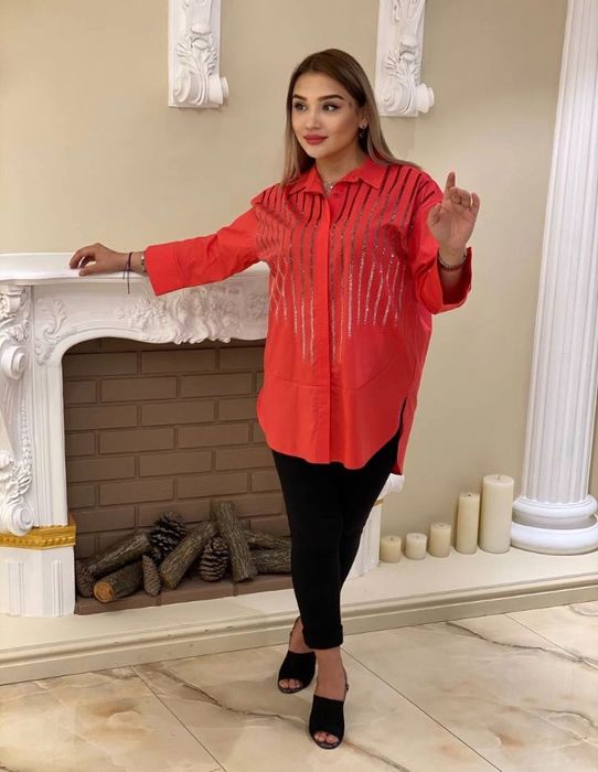 Жіноча якісна сорочка Kazee Туреччина 50-56 розмір Зимова підтримка