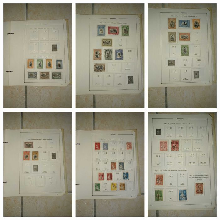 coleção de selos antigos