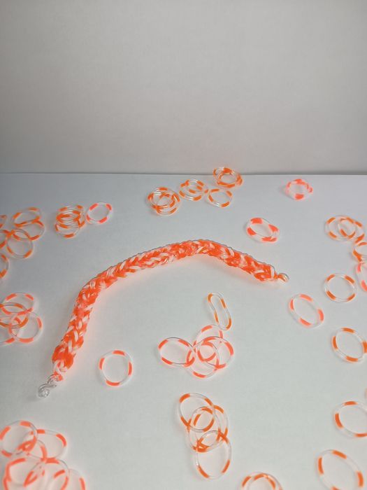 Bransoletka Pomarańczowo-Biała