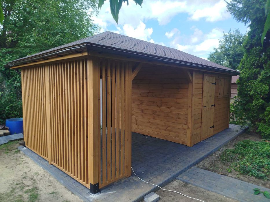 Domek narzędziowy z Altanką 2w1-3x6m/Różne rozmiary/Altana/Wiata/Garaż