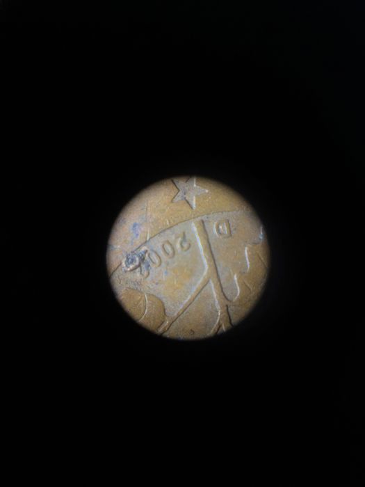 Moeda de Um Cêntimo 0.01 Rara