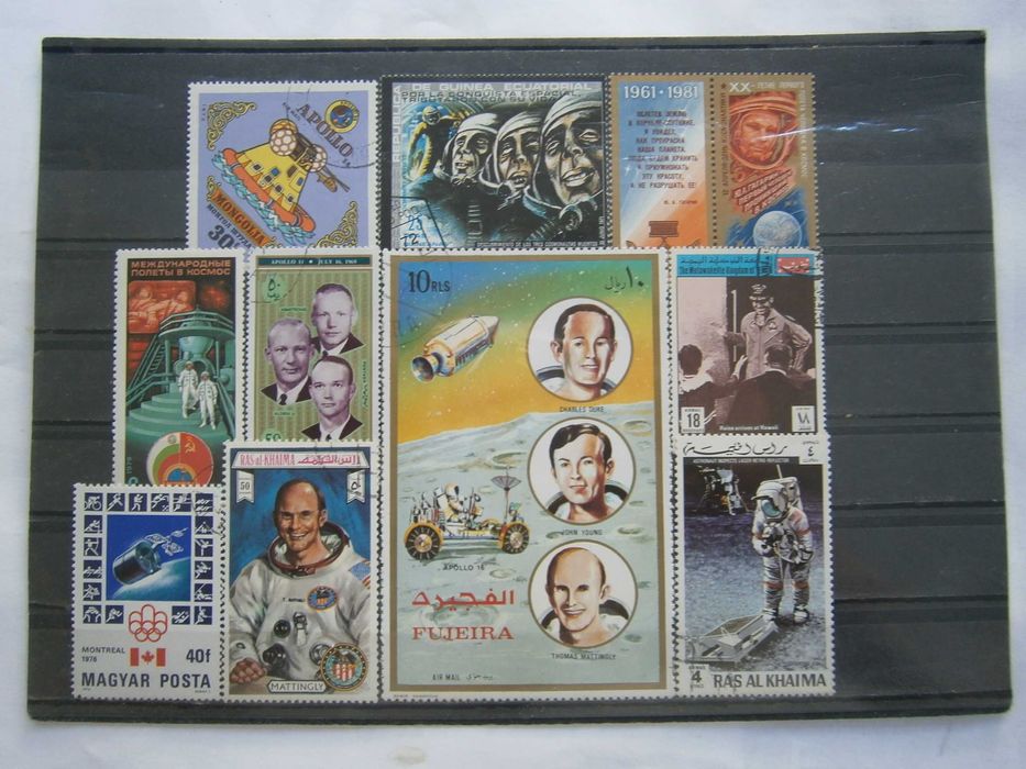 56 selos do tema Astronáutica todos diferentes