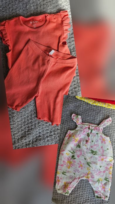 8 szt ubranek na lato dla dziewczynki 68