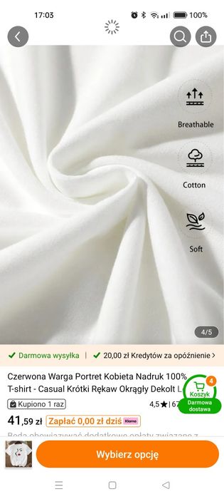 XXL koszulka bluzka damska t-shirt koliber kolor  morela