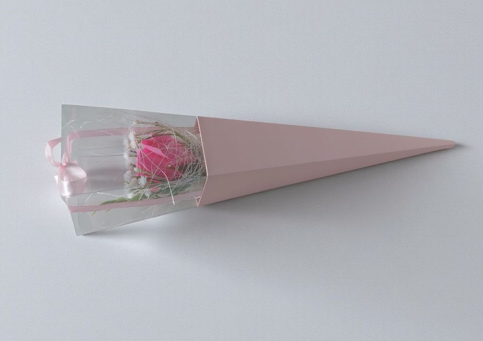 Tulipany i róże mydlane w rożku Dzień Kobiet