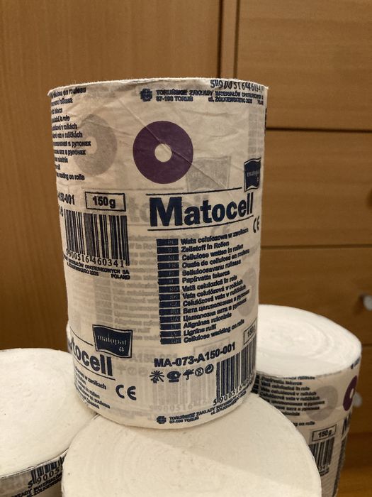 Wata celulozowa w zwoikach 150g, 11szt, Matocell