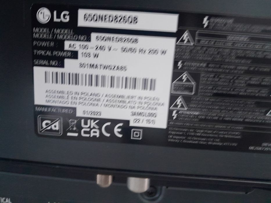 Tv LG65qned826QB