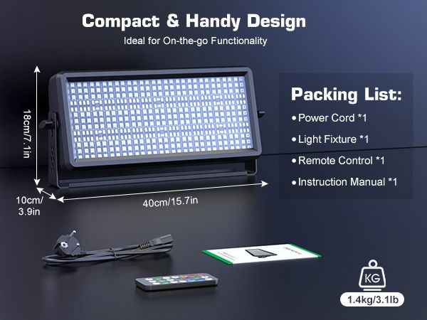 Stroboskop DMX RGB 2szt