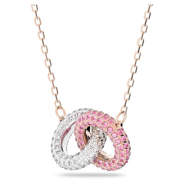 Naszyjnik Swarovski - Stone Double, Rose Gold
