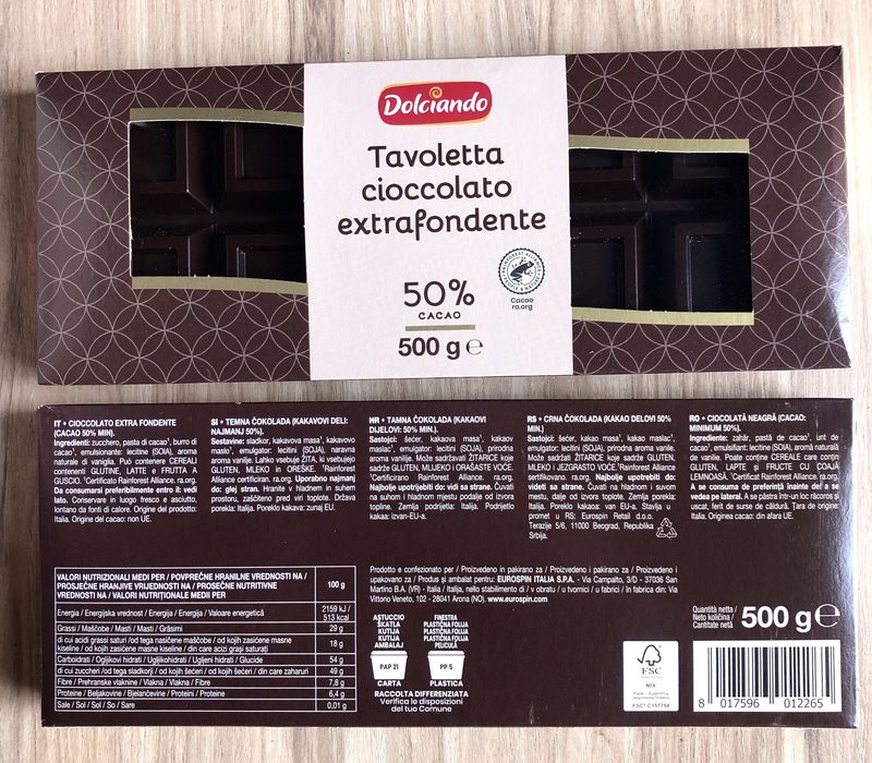 Шоколад Dolciando Cioccolato. 500g. Олх