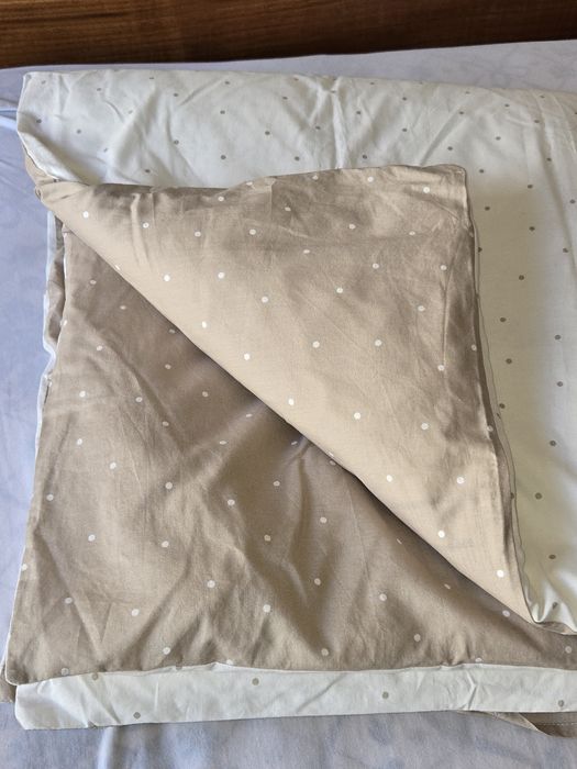 Edredão, capa, lençol de baixo, fronha e protetor de berço/grades tudo marca  IKEA