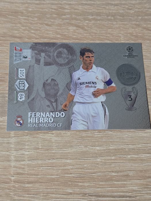 Karta Fernando Hierro Legend panini champions league 2014/2015