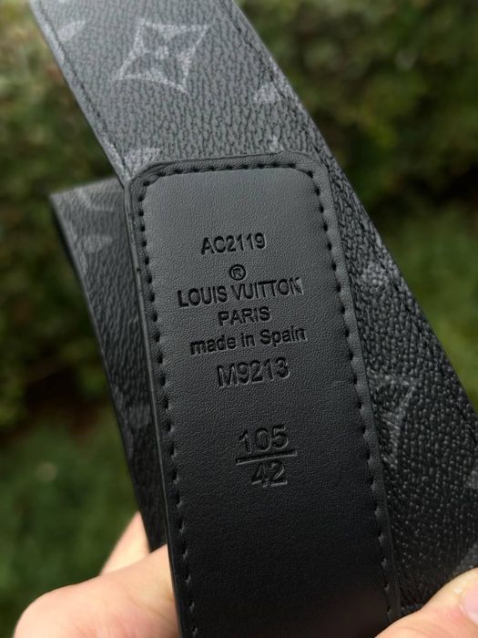 Ремінь Louis Vuitton пасок ремень LV черный мужской Луи Витон Лв ремен