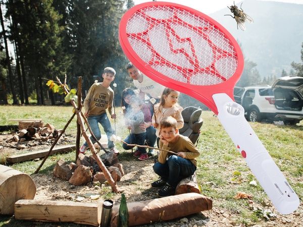 Elektryczna paletka do łapania much łapka packa na muchy komary ćmy