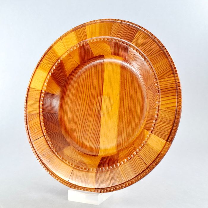 vintage drewniana patera misa 1992r