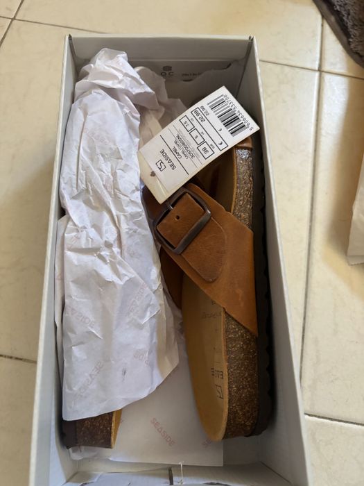 Sandália pele camel