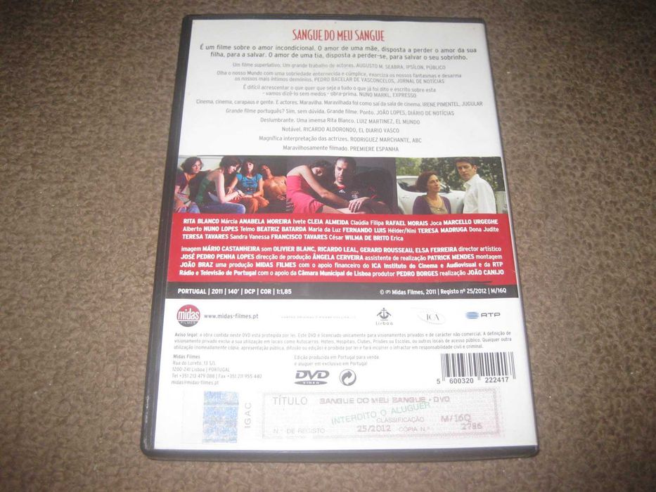 DVD "Sangue do Meu Sangue" de João Canijo