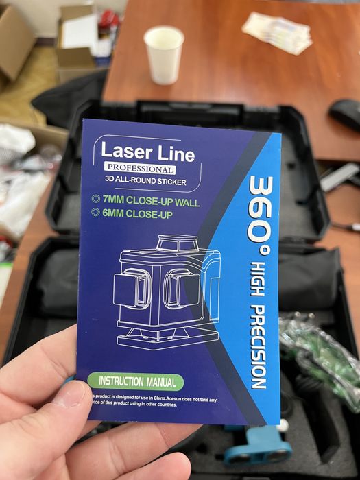 Лазерный уровень нивелир (зеленый луч) 16 линий новый