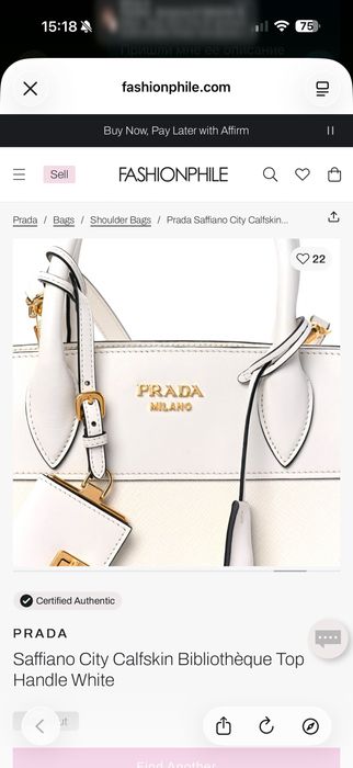 Сумка Prada оригинал Bibliothèque Saffiano