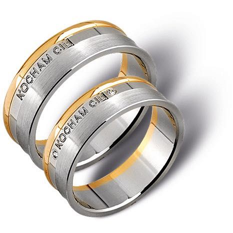 Złote obrączki ekskluzywne łączone dwa kolory złota cyrkonie diamenty