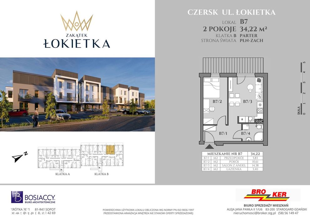 Zakątek Łokietka | mieszkanie 2-pok. | B7