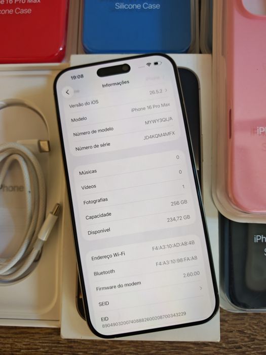 iPhone 16 Pro Max  6.9" 256GB Natural Titanium C/Garantia Aceito Retom