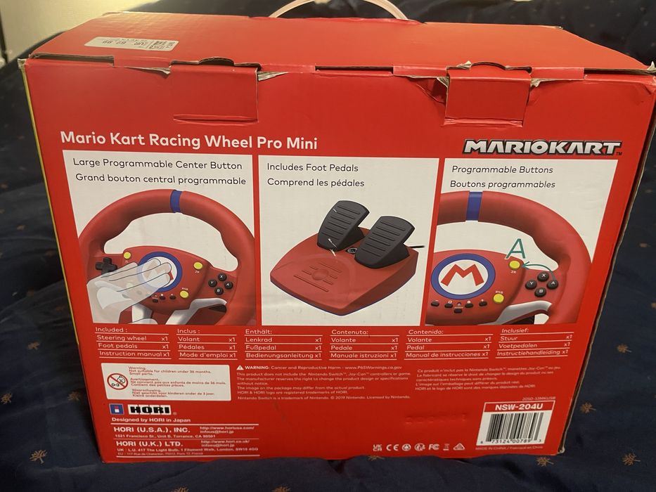 Комплект кермо педалі Hori Racing Wheel Pro Mini for Nintendo Switch