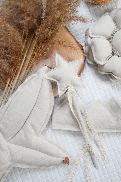 Szycie Lniana różdżka dla dziecka