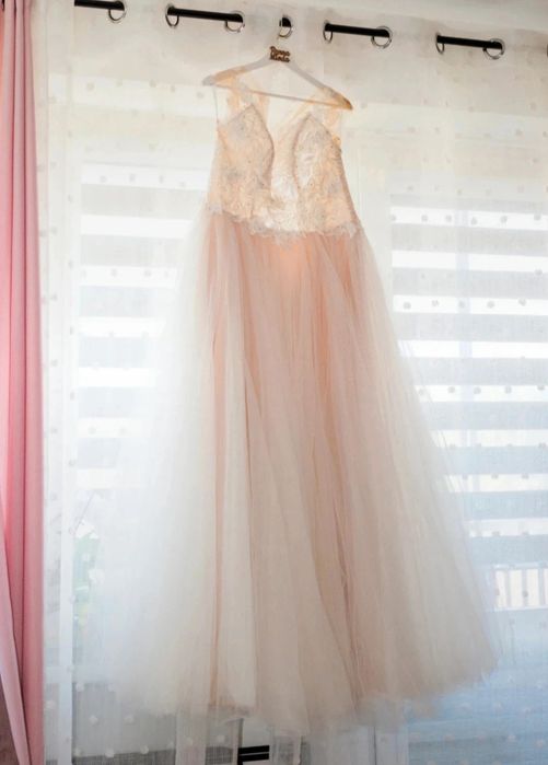 Suknia ślubna gorsetowa, księżniczka, rozmiar 42-46