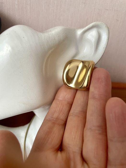 Avon вінтажні сережки кліпси золотисті американський вінтаж